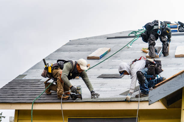 Professional Gutter Installation technician working in Ames, NE